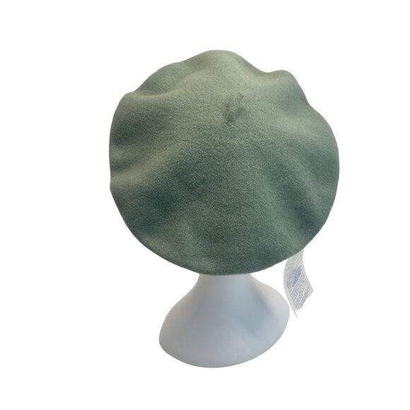 BeauChapeau Wool Beret Hat Green One Size Made In Canada - Picture 3 of 9